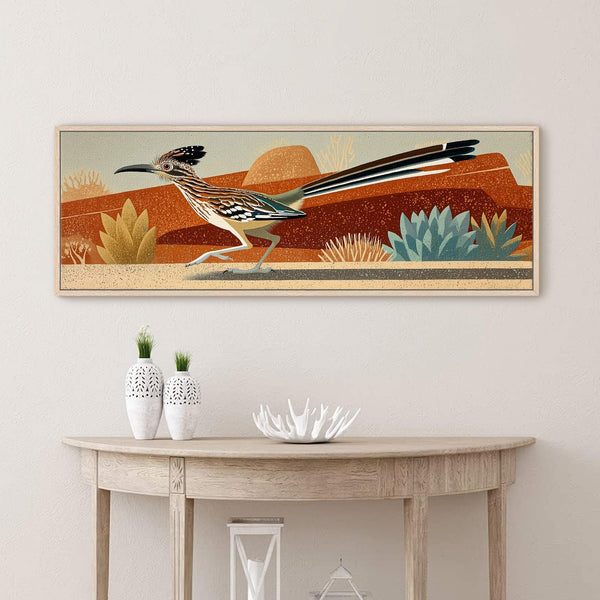 Canvas wall art in interior setting.