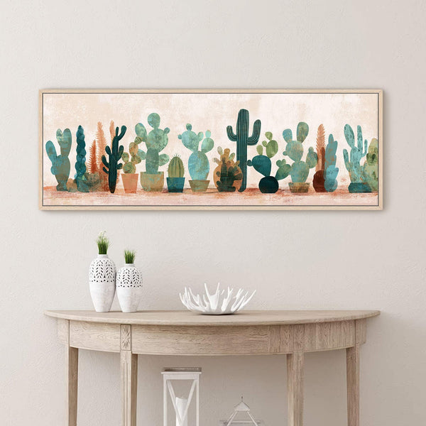 Canvas wall art in interior setting.