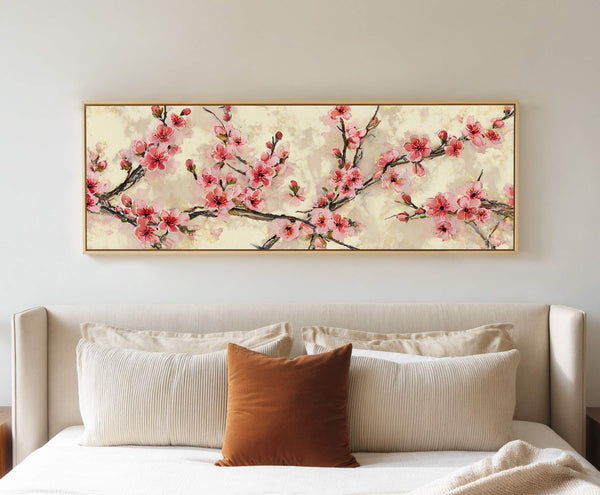 Canvas wall art in interior setting.
