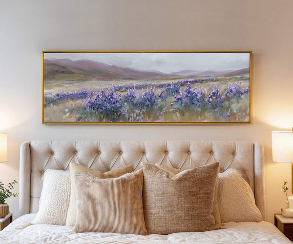 Canvas wall art in interior setting.