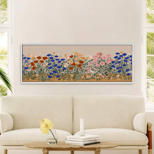 Canvas wall art in interior setting.