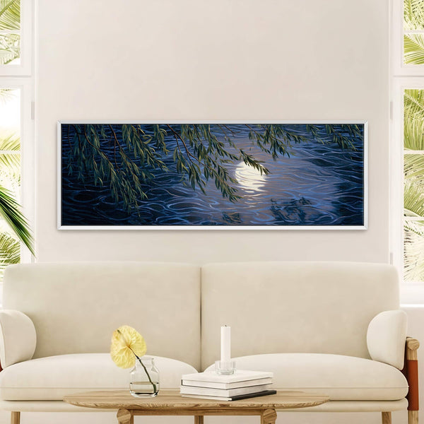 Canvas wall art in interior setting.