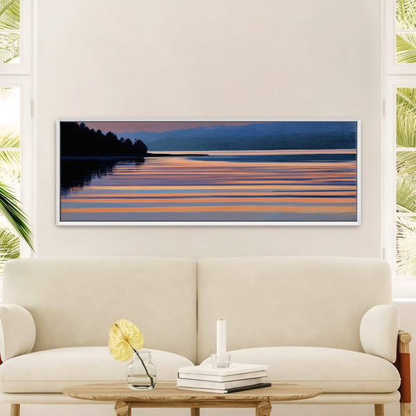 Canvas wall art in interior setting.