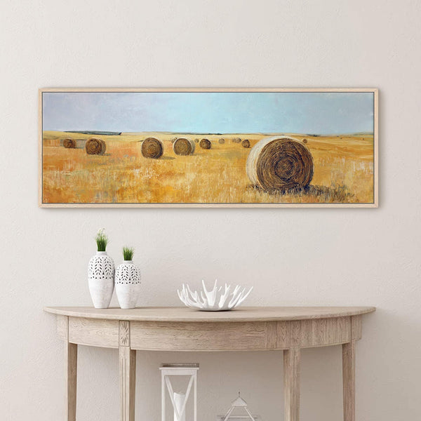 Canvas wall art in interior setting.
