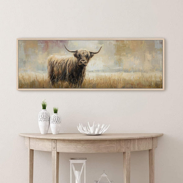 Canvas wall art in interior setting.