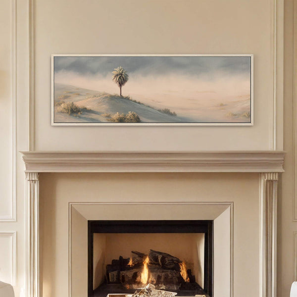 Canvas wall art in interior setting.