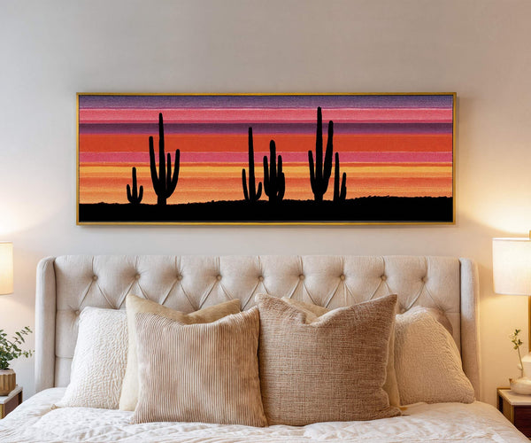 Canvas wall art in interior setting.