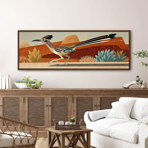 Canvas wall art in interior setting.