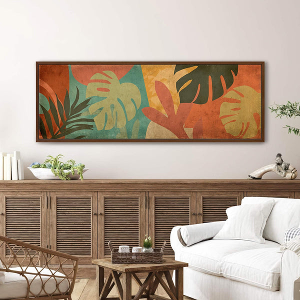 Canvas wall art in interior setting.