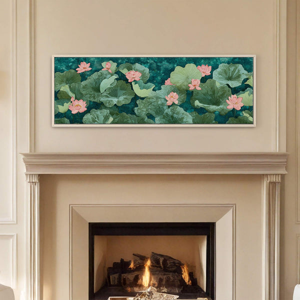 Canvas wall art in interior setting.