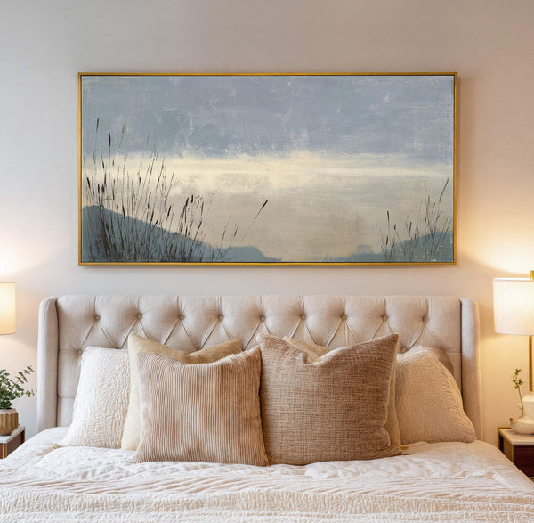 Canvas wall art in interior setting.
