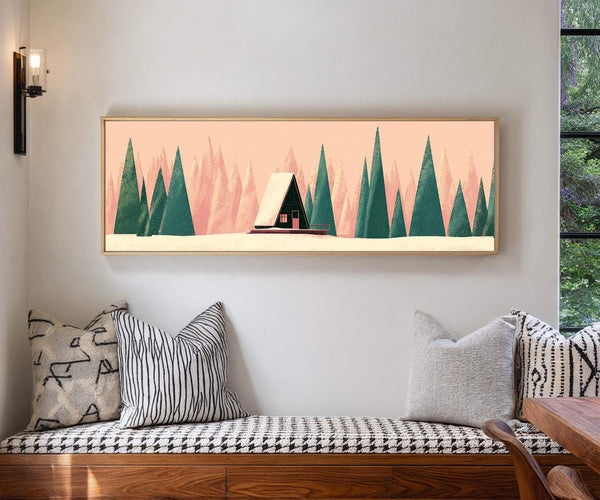 Canvas wall art in interior setting.