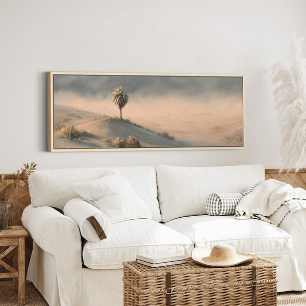 Canvas wall art in interior setting.