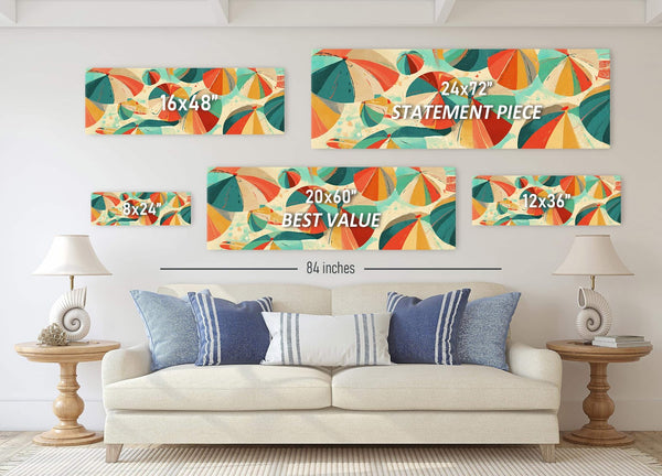 Canvas wall art in interior setting.