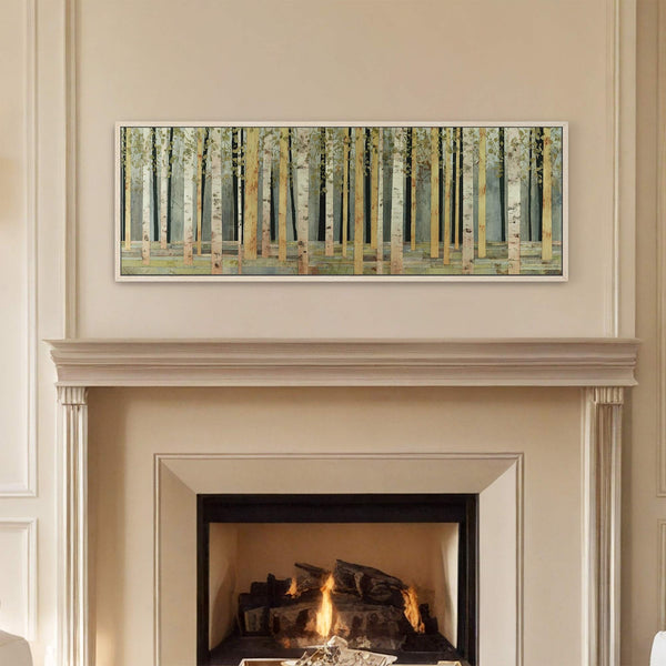 Canvas wall art in interior setting.