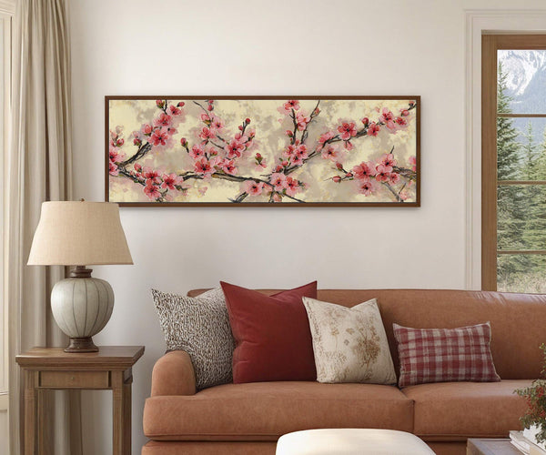 Canvas wall art in interior setting.