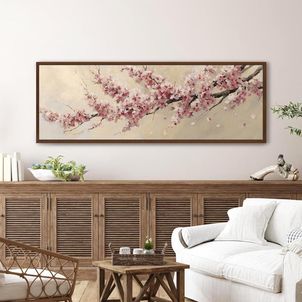 Canvas wall art in interior setting.