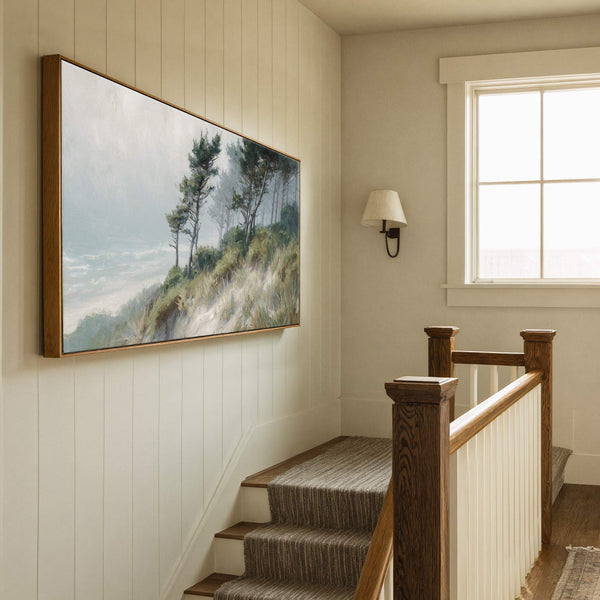 Canvas wall art in interior setting.