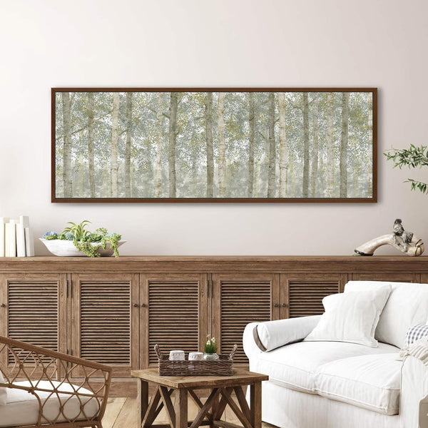 Canvas wall art in interior setting.