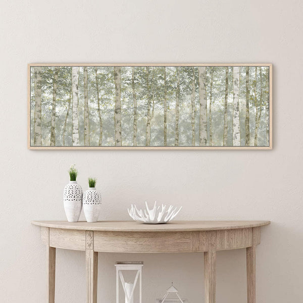 Canvas wall art in interior setting.