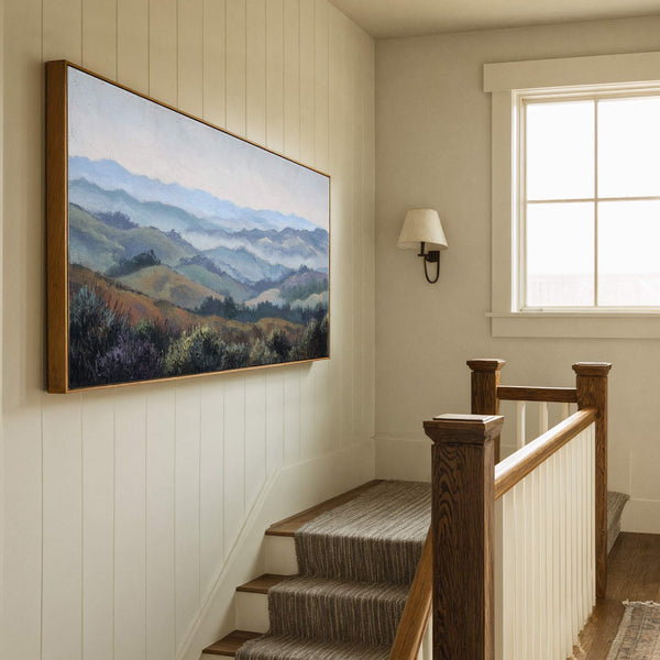 Canvas wall art in interior setting.