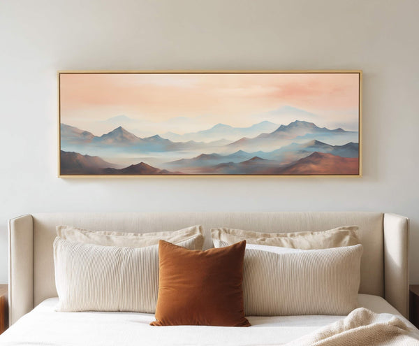 Canvas wall art in interior setting.