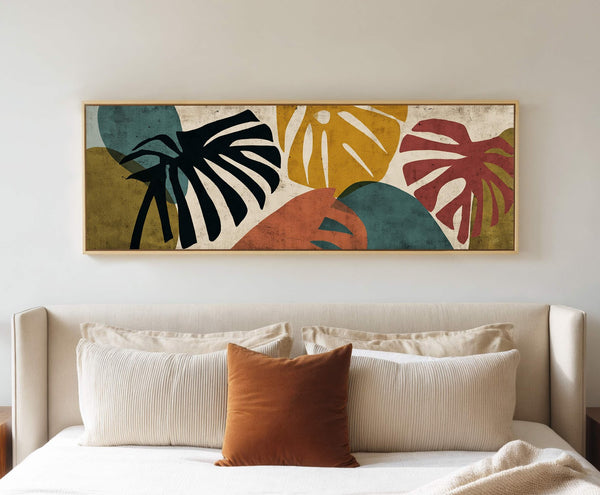 Canvas wall art in interior setting.