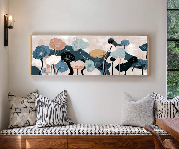 Canvas wall art in interior setting.