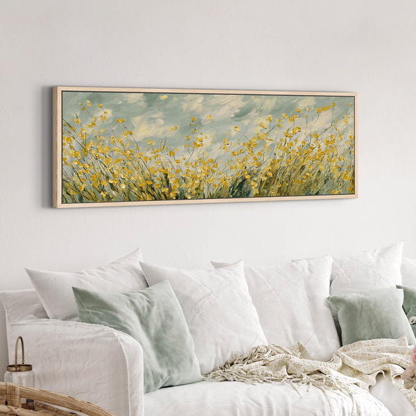 Canvas wall art in interior setting.