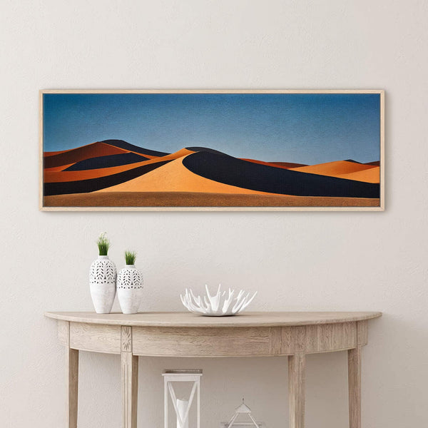 Canvas wall art in interior setting.