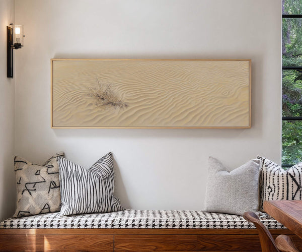 Canvas wall art in interior setting.