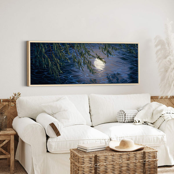Canvas wall art in interior setting.
