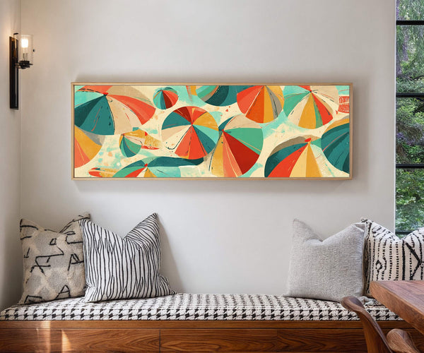 Canvas wall art in interior setting.