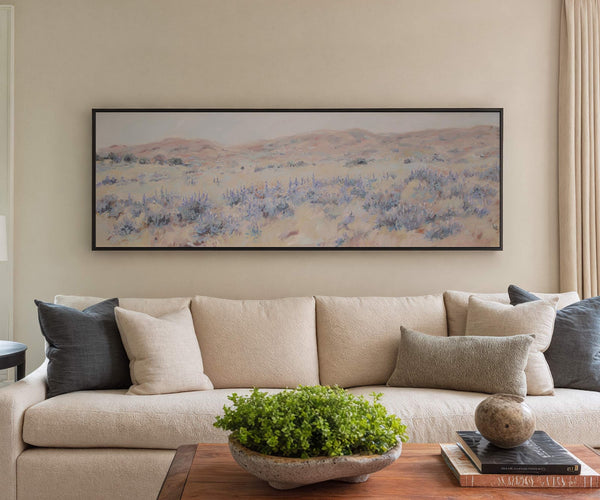 Canvas wall art in interior setting.