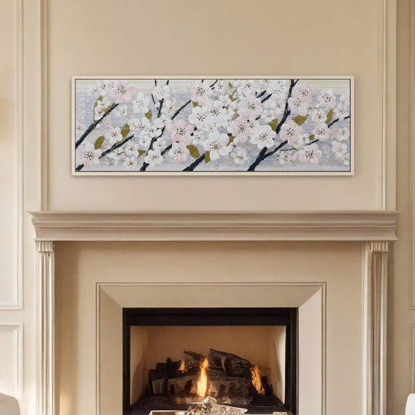 Canvas wall art in interior setting.