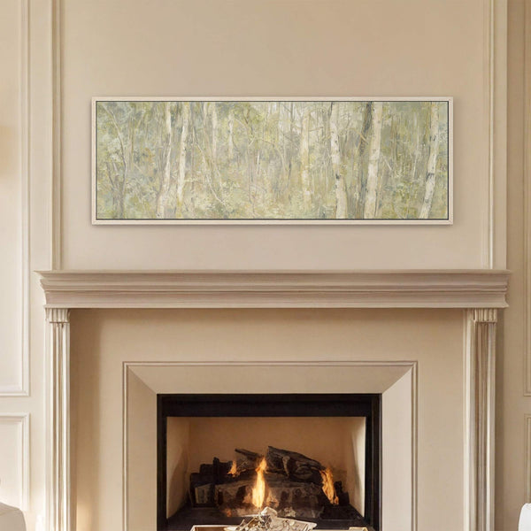 Canvas wall art in interior setting.