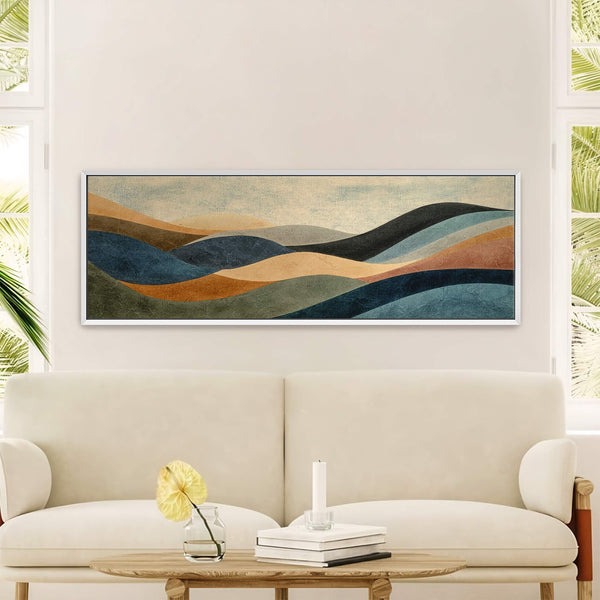 Canvas wall art in interior setting.