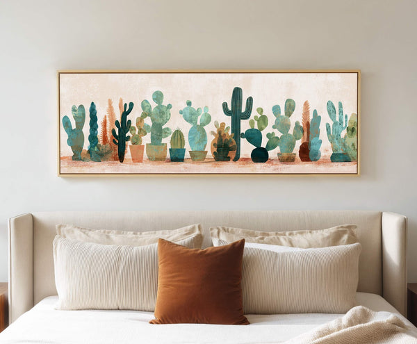 Canvas wall art in interior setting.