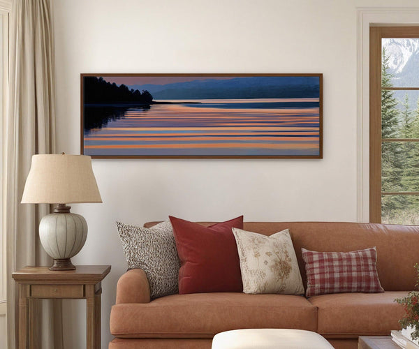 Canvas wall art in interior setting.