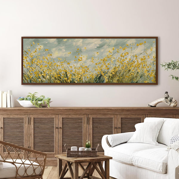Canvas wall art in interior setting.