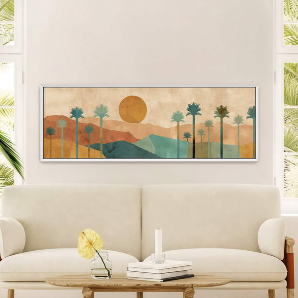 Canvas wall art in interior setting.