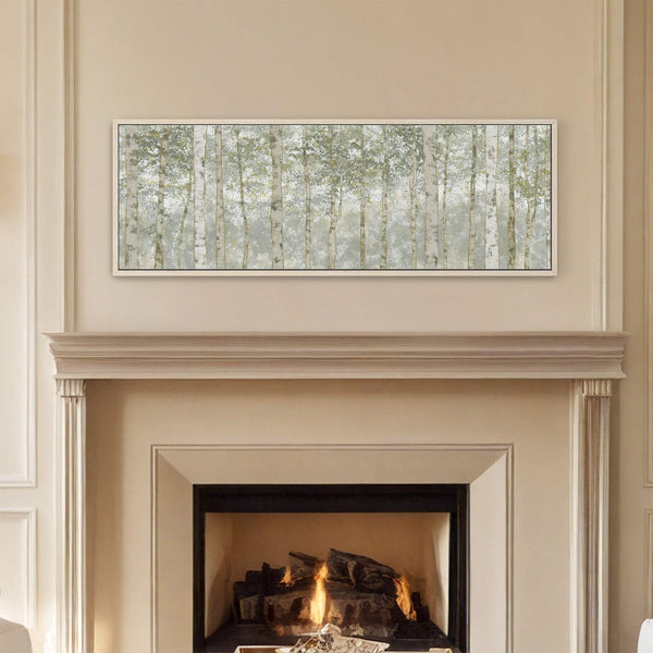 Canvas wall art in interior setting.