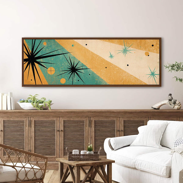 Canvas wall art in interior setting.