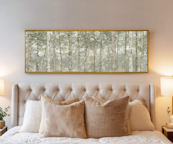 Canvas wall art in interior setting.