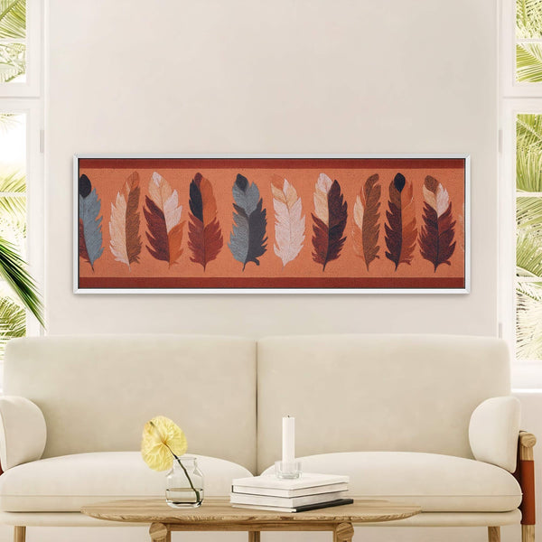 Canvas wall art in interior setting.