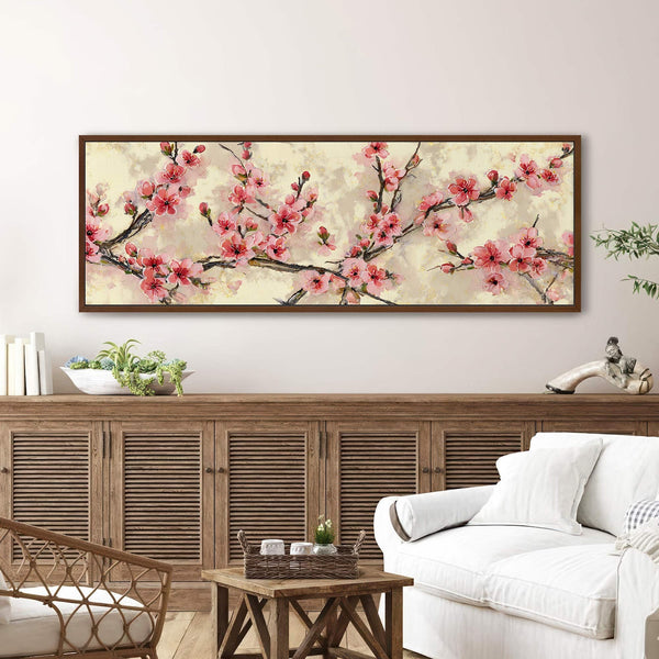 Canvas wall art in interior setting.