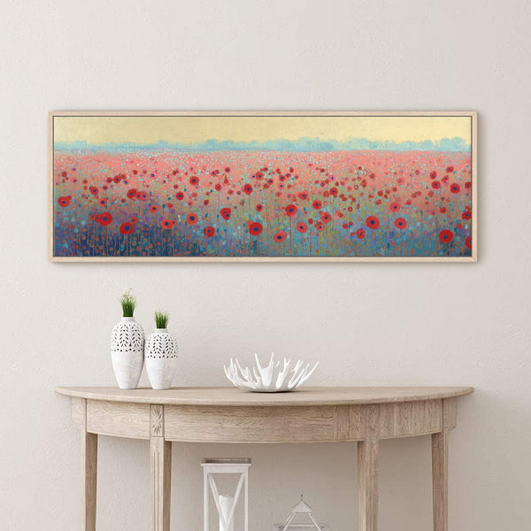 Canvas wall art in interior setting.