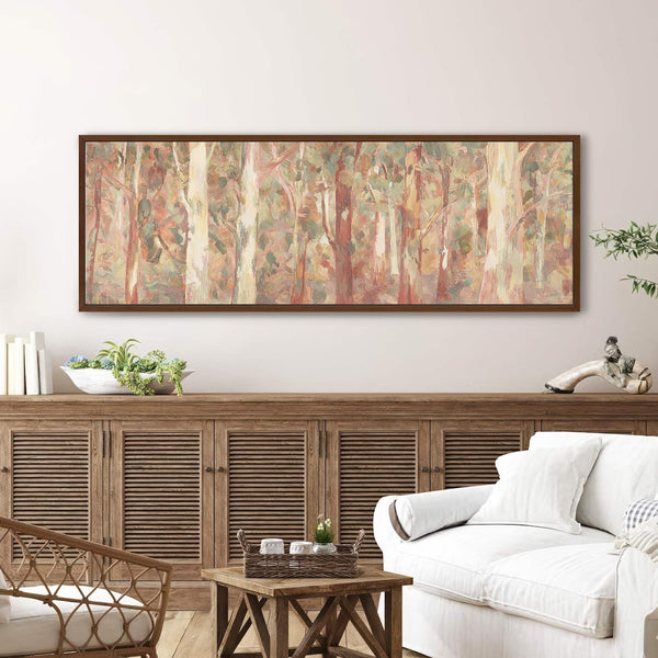Canvas wall art in interior setting.