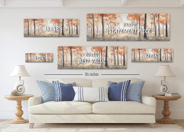 Canvas wall art in interior setting.