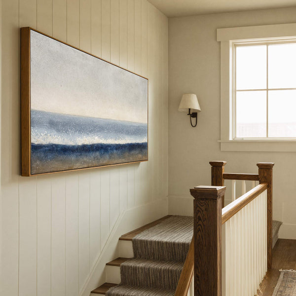 Canvas wall art in interior setting.